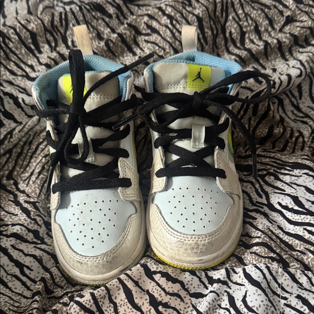 Jordan Kids' Sneakers - White, Black, and Yellow
